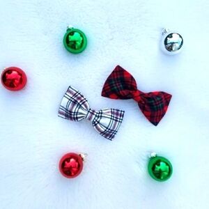 Baby girl Christmas headbows set of 2